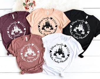 Custom Disney 2025 Family Vacation Shirt, Family Trip 2025 Shirt, Personalized Family Vacation Outfit, Family Vacation Shirt, Disney Shirt
