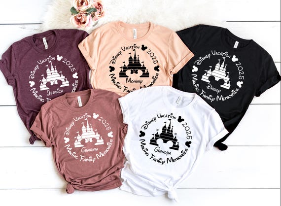 Custom Disney 2025 Family Vacation Shirt, Family Trip 2025 Shirt, Personalized Family Vacation Outfit, Family Vacation Shirt, Disney Shirt