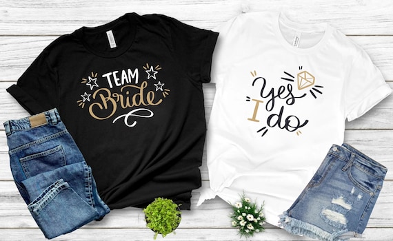 Custom Bride Bachelorette Group shirt, Yes I do bride Shirt,Funny Bachelorette Party Shirts, Wedding Party, Bridesmaid Tees,Team bride shirt