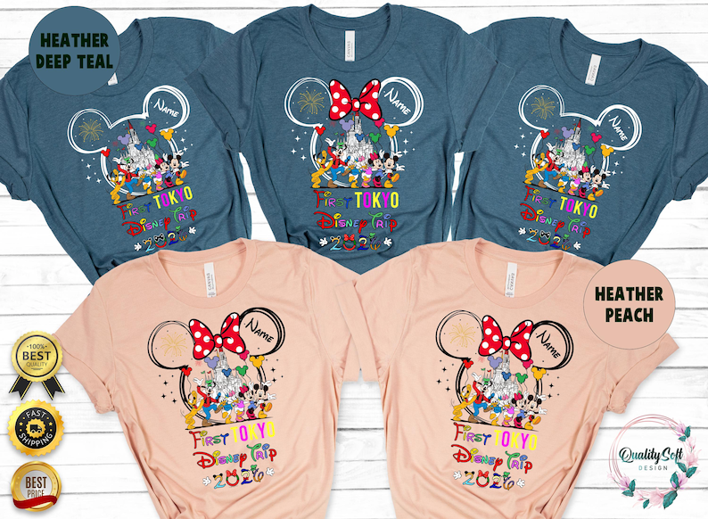 Custom Family Disney Tokyo Trip 2026 Shirts, Personalized Disney Tokyo Shirt, Disney Tokyo Sweatshirt, Disney Shirt,2026 Tokyo Disney Shirts zdjęcie 1