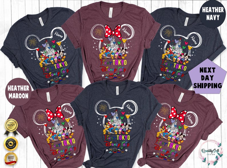 Custom Family Disney Tokyo Trip 2026 Shirts, Personalized Disney Tokyo Shirt, Disney Tokyo Sweatshirt, Disney Shirt,2026 Tokyo Disney Shirts zdjęcie 2