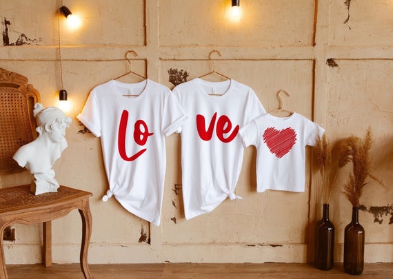 Valentines Day Shirts, Family Matching Shirts, Mom Dad Baby, FAMILY LOVE Me Shirts, Love HEART Shirt, Personalized Shirts, Custom Tee