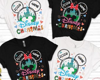 Disney Christmas 2026 Squad Shirts, Christmas custom disney shirts, Disney Christmas 2026 Personalization Shirts, Disneyworld Family Shirts
