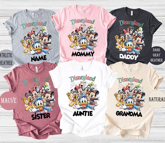 Disneyland 2026 Costom Shirt, Disneyland Shirts, Disney Vacation T-shirt, Disney Couple Shirt, Disney Clothes, Disneyland 2026 Family shirt