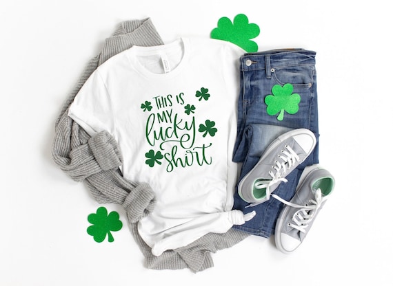 This is my Lucky Shirt,Lucky Shamrock Shirt,Shamrock Tee, Patrick's Day Gift,Patrick's Day Family Matching Shirt,Drinking Shirt