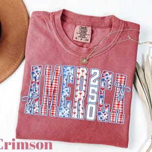America 250th Anniversary Comfort Colors Tee, Patriotic 4th of July Shirt