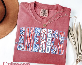 America 250th Anniversary Comfort Colors Tee, Patriotic 4th of July Shirt