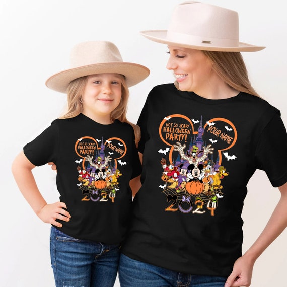 Mickey's Not-So-Scary Halloween party Shirt, Disney Castle Pumpkin Mickey and friends Design T-shirt