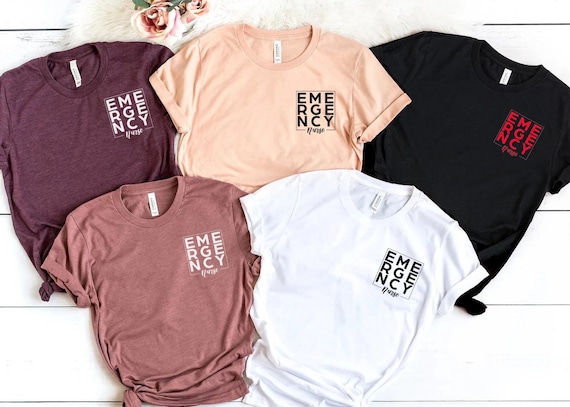 Emergency Room shirt, ER crew neck shirt, ER Nurse Jacket, ER nurse shirt, nurse jacket, nurse gift, short sleeve nurse shirt