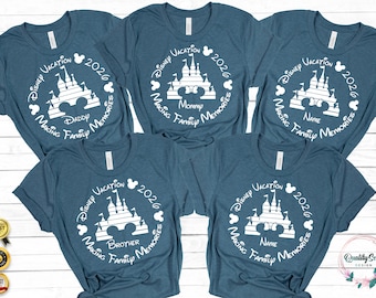 Custom Disney 2026 Vacation Shirt, Making Family Memories Disney trip shirts Bella Canvas tees