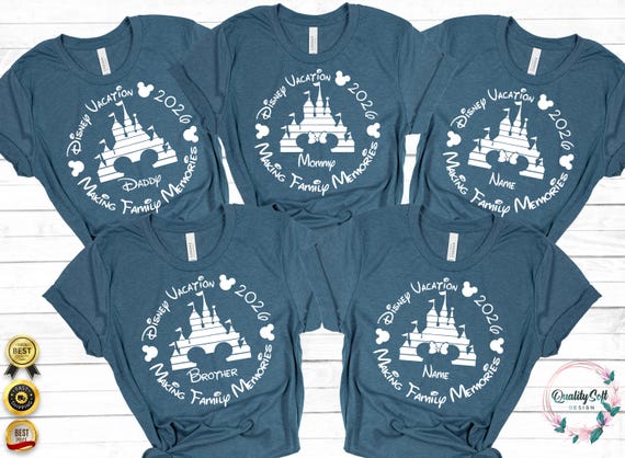 Custom Disney 2026 Vacation Shirt, Making Family Memories Disney trip shirts Bella Canvas tees
