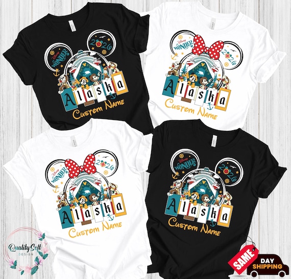 Custom disney cruise shirts, disney cruise shirt, disney alaska cruise, disney alaska, disney shirt, disney alaska shirt, cruise shirt