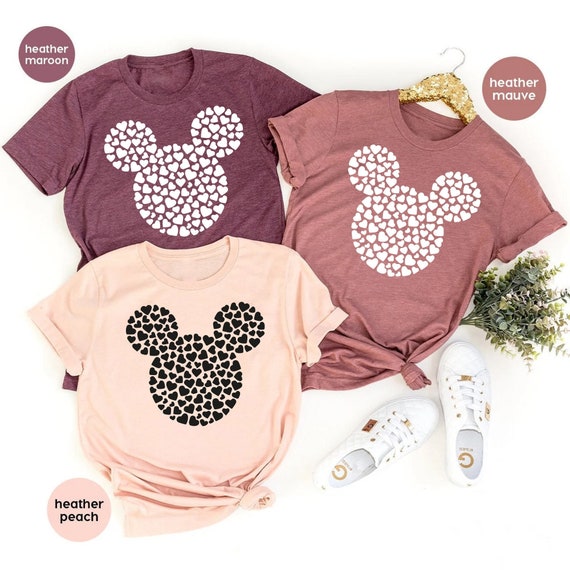 Mickey Hearts Shirts, Disney Family Shirts, Mickey Heads, Disneyland Shirts, Disneyworld Family Shirts, Disney Vacation Trip Shirts