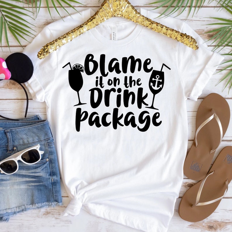 Blame the Drink Package Shirt Cruise Shirt Summer Vacation - Etsy