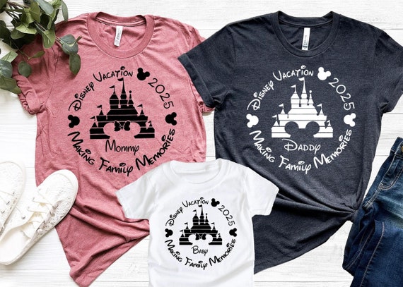 Custom 2025 Disney Family Vacation Shirt, Family 2025 Trip Shirt, Personalized Family Vacation Outfit, Family Vacation Shirt, Disney Shirt