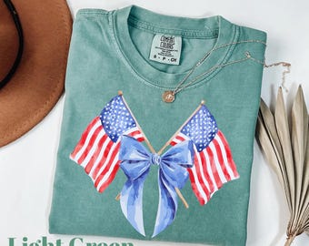 USA Flag Comfort Colors Shirt: Patriotic 4th of July Tee