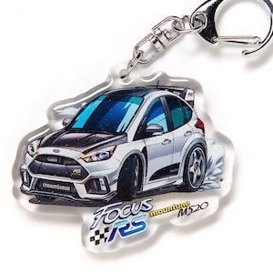 Llavero acrílico Focus RS blanco Mountune m520 MK3 MKIII hatchback turbo ST OEM de tercera generación