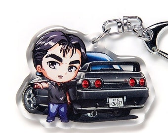Initial D Takeshi Nakazato Black Skyline GT-R R32 Black Nightkids