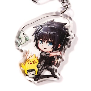 FF15 Noctis Lucis Caelum Angeln Chocobo Final Fantasy XV Acryl Schlüsselanhänger Charm Art JRPG Japanisch Videospiel Fanart Geschenk Itabag