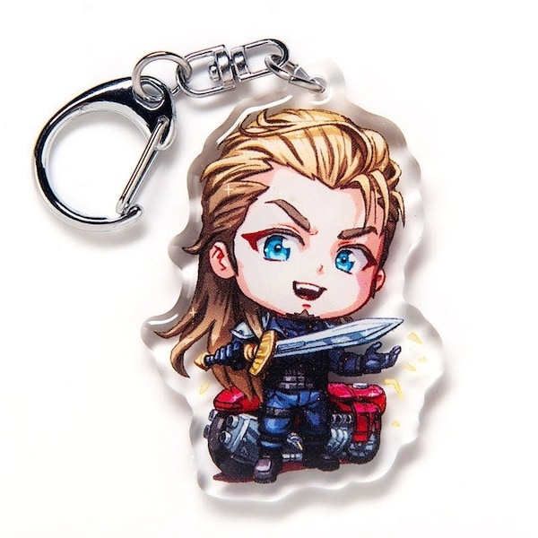 FF7 Remake Roche Speed Demon Boss Final Fantasy VII Acrylic Keychain Charm Art JRPG Japanese Video Game Fanart  Gift Itabag