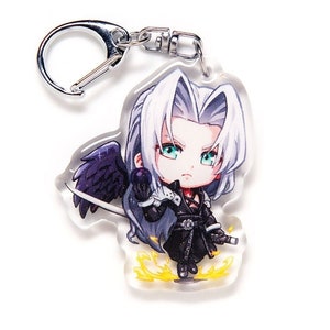 FF7 Remake Sephiroth Boss VII Acrylic Keychain Charm Final Fantasy Art JRPG Japanese Video Game Fanart  Gift Itabag