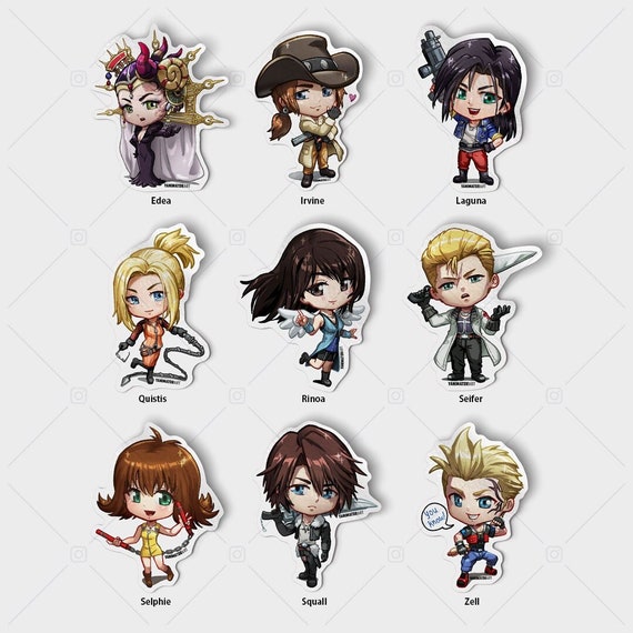 【希少品】FF8 ステッカーコレクション　98/100 セミコンプ FF8】ファイナルファンタジー8 ステッカーコレクション 61枚