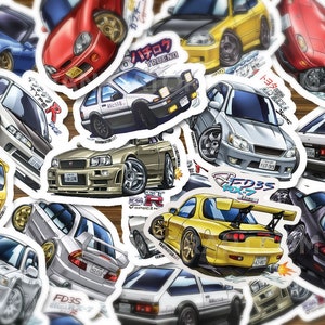 Adesivi in vinile per auto Initial D 4th Stage Cars Set completo AE86 Trueno RX7 S2K MX5 FD CP9A TypeR GT-R Decalcomanie per laptop resistenti alle intemperie Decalcomanie per finestrini
