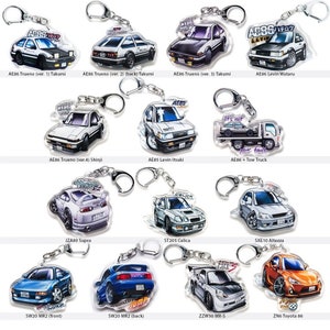 Initiaal D acryl bedel sleutelhanger Master Listing Stage 1 2 3 4 5 AE86 SW20 R32 240SX Lancer Evo EG6 DC2 NSX S2000 Fanart Itabag