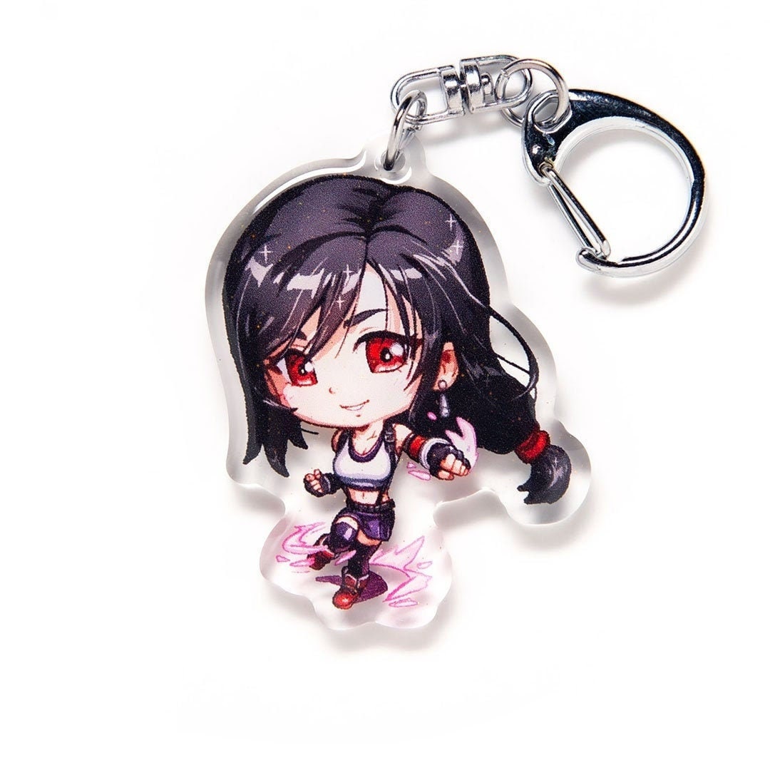 「超希少」ガチャ王　ファイナルファンタジー7　ティファ　クリアキーホルダー 超希少」ガチャ王ファイナルファンタジー7ティファクリア