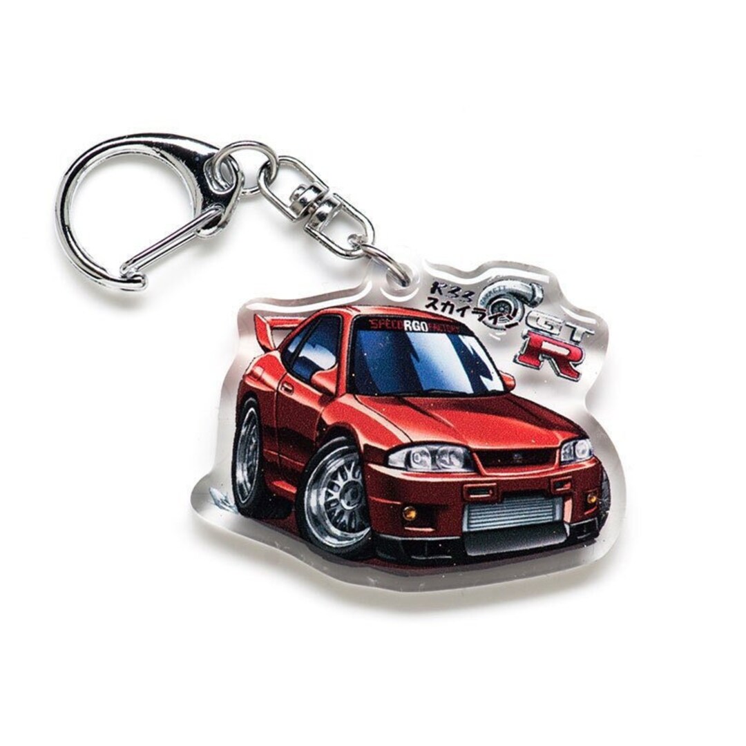 BNR33　スカイラインGT-R　非売品キーホルダー AUTOart 日産 スカイライン GT-R （R33） ホイール キーチェーン