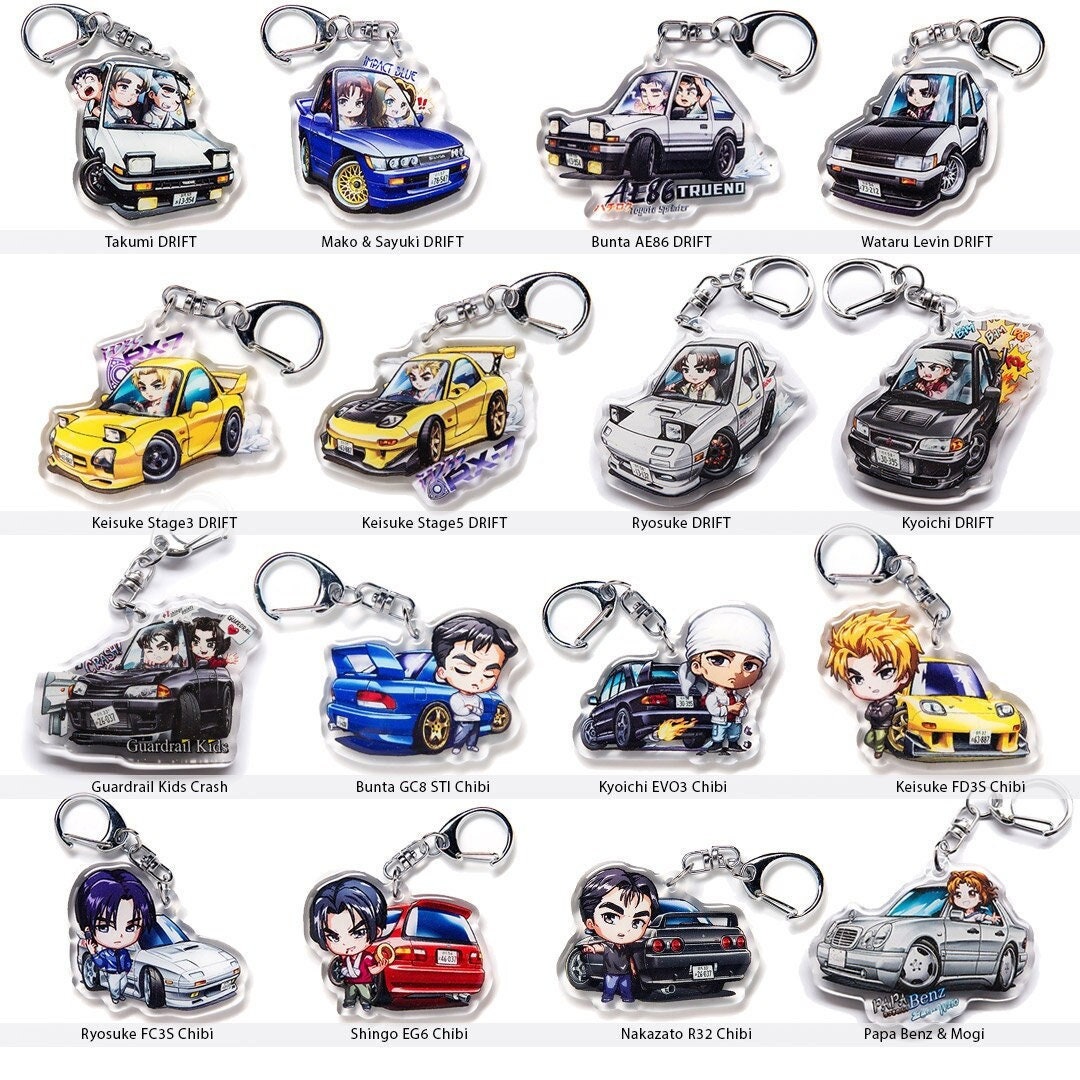 Initial D Acrylic Charm Keychain Master Listing Stage 1 2 3 4 5