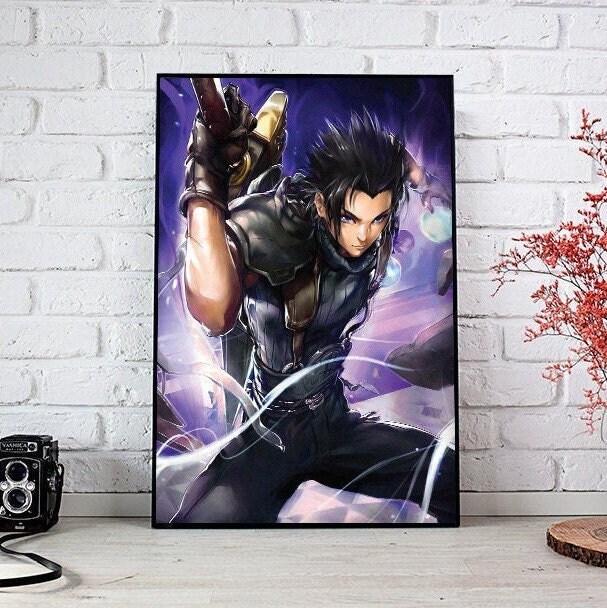 FF7 VII Zack Fair Poster Print Wall Art JRPG Japanese Video Game