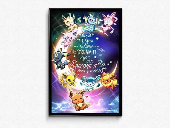 Pokemon - Evolving Skies - Poster Eevee Evolutions Eevolutions - NEW