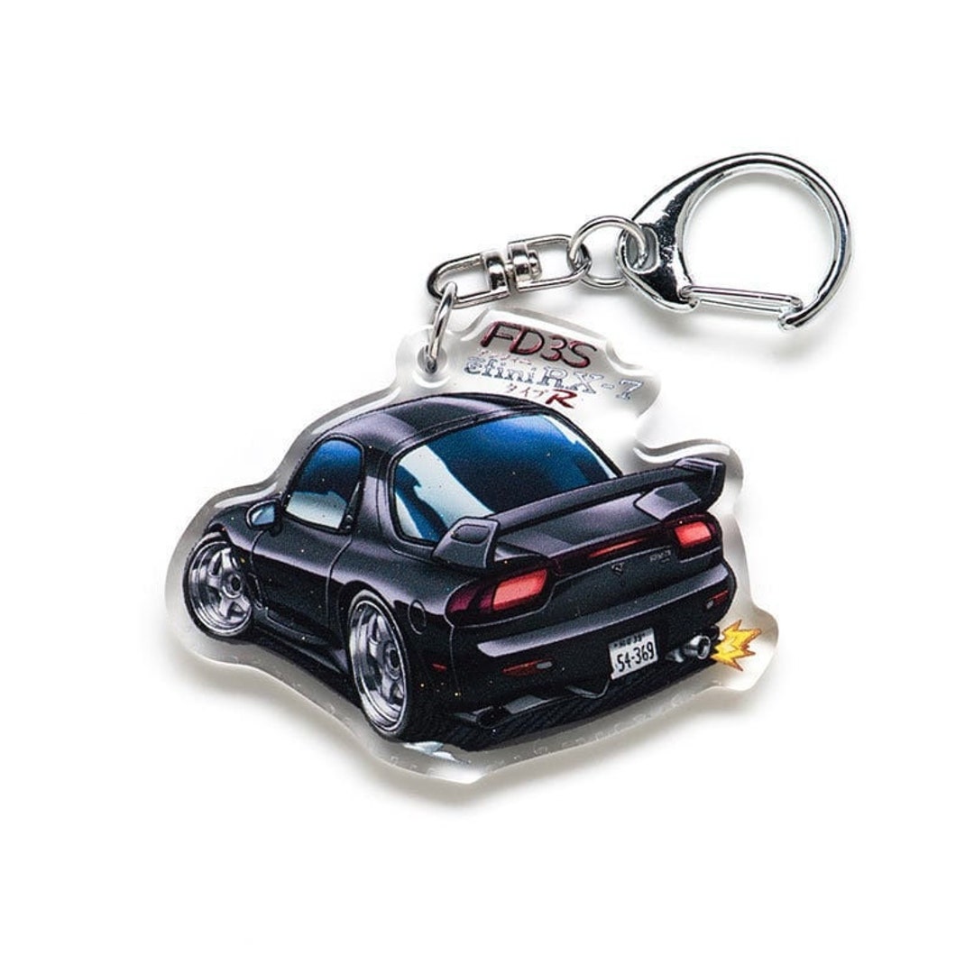 Mazda Logo RX-7 Silver Valet Key Chain - Car Beyond Store