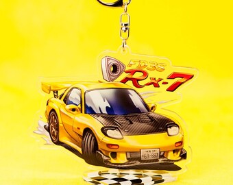 INNO X D/STANS FD3S Keychain チェイスカー可能有 Initial D FD3S RX7 Rotary RX-7 4