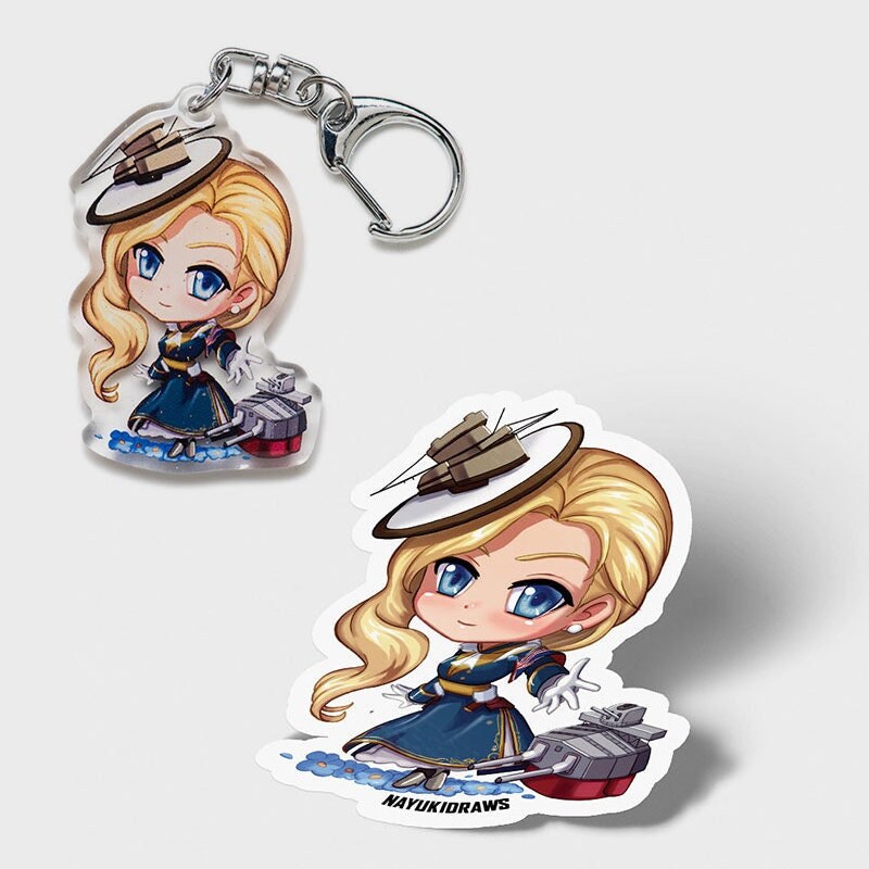 Azur Lane Acrylic Keychain Hood Hook Charm Anime Mobile Game Gaming ...