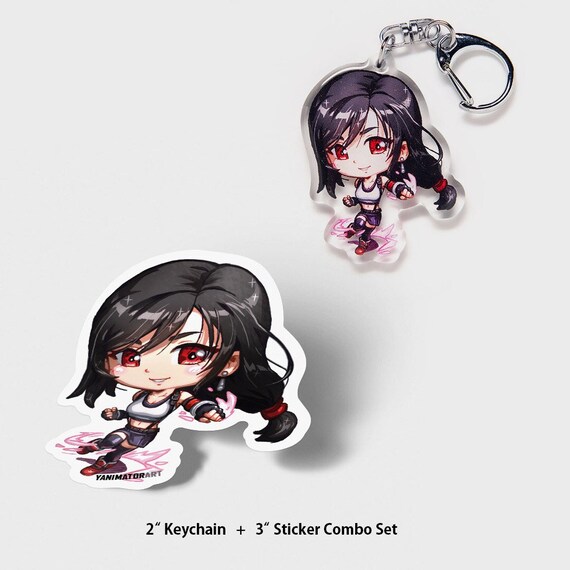 FF7 Remake Tifa Lockhart Final Fantasy VII Acrylic Keychain Charm