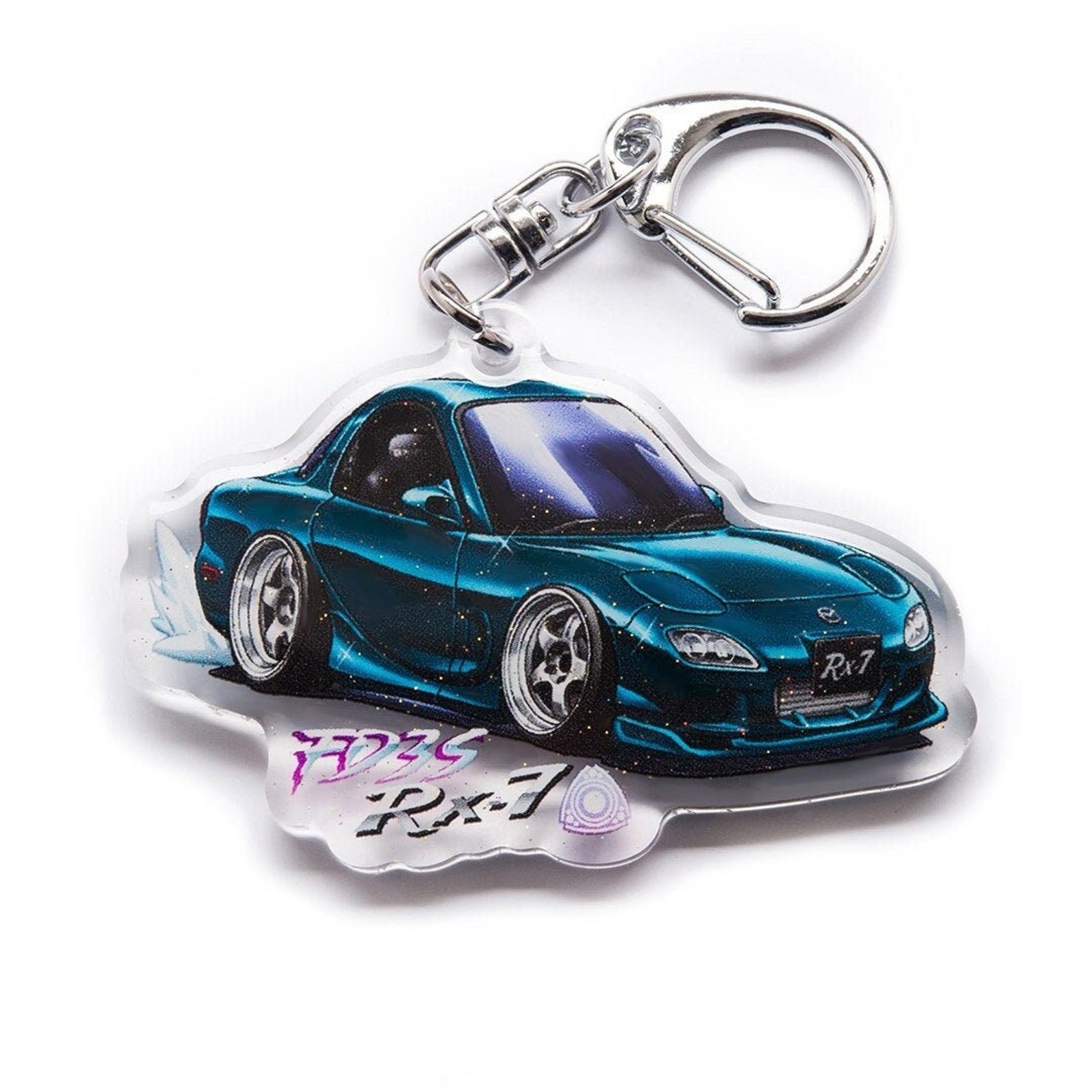 RX7 RX-7 FD3S FD Oem Work Meister Racing Rim Montego Blue Acrylic Charm ...