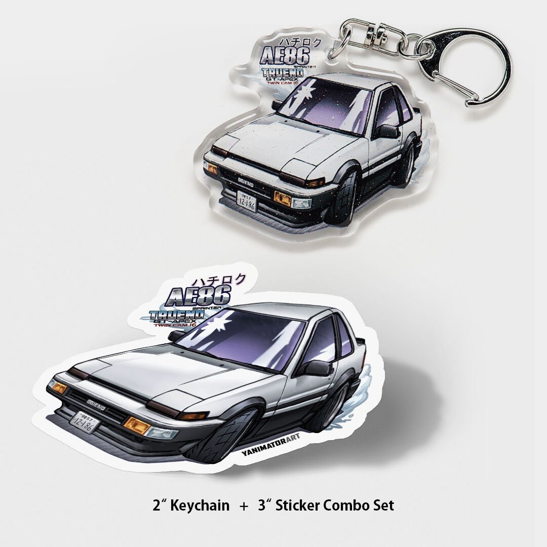 5点セット 頭文字D AE86 キーホルダー パーツコレクション
