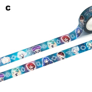 Fita adesiva decorativa para diário, planejadores Bujo, artigos de papelaria, arte para fãs, fita washi fofa de anime Houseki no Kuni