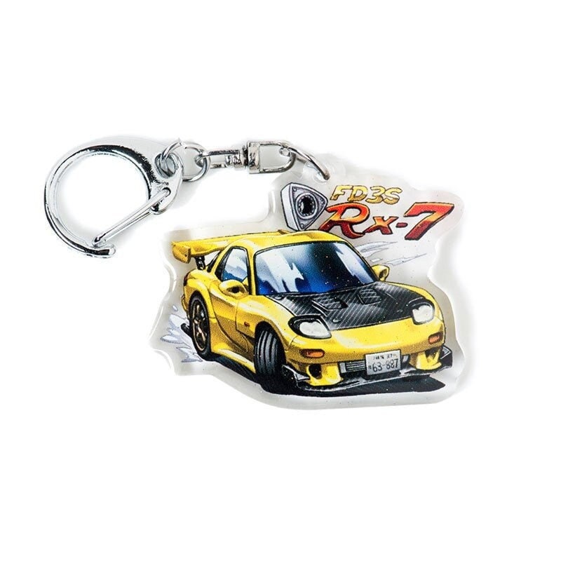 INNO X D/STANS FD3S Keychain チェイスカーチャンス 頭文字D RX7 RX-7 FD3S イエロー 高橋啓介 レッドサンズ チャーム キー