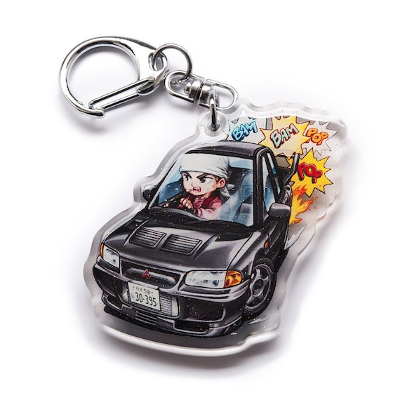 JDM Ralliart Mitsubishi Double Sided Keychain – Racing Cell Holder / Key Ring