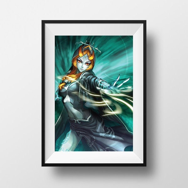 Midna Poster Zelda Print Gaming Video Game Anime Manga Art Fanart Wall Room Decor Valentines Gift for Him Her Teen Son Daughter Gamer