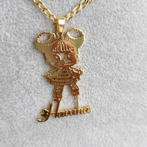 18k Gold Plated Doll Personalized Pendant Necklace
