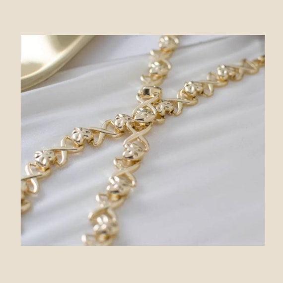 XOXO 3D Double Plated with Hearts Name Necklace