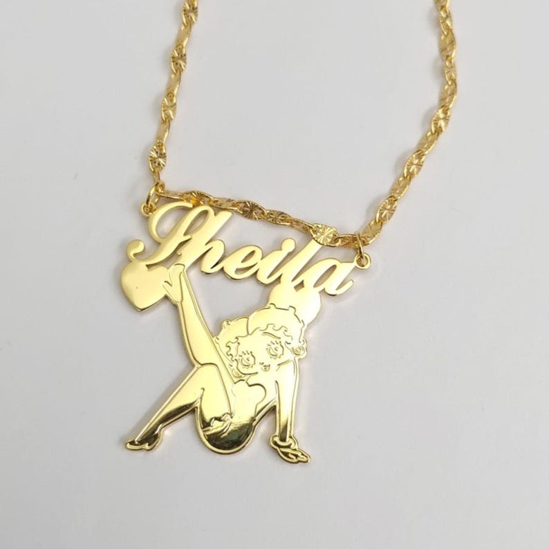 Betty Boop Personalized Custom Designed Pendant image 1