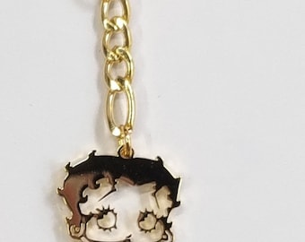 Betty Boop 18k Gold Plated Keychain