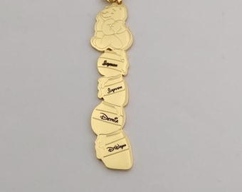 18K Gold-Plated Winnie the Pooh Personalized Pendant Necklace – Custom Honey Pot Name Engraved Jewelry
