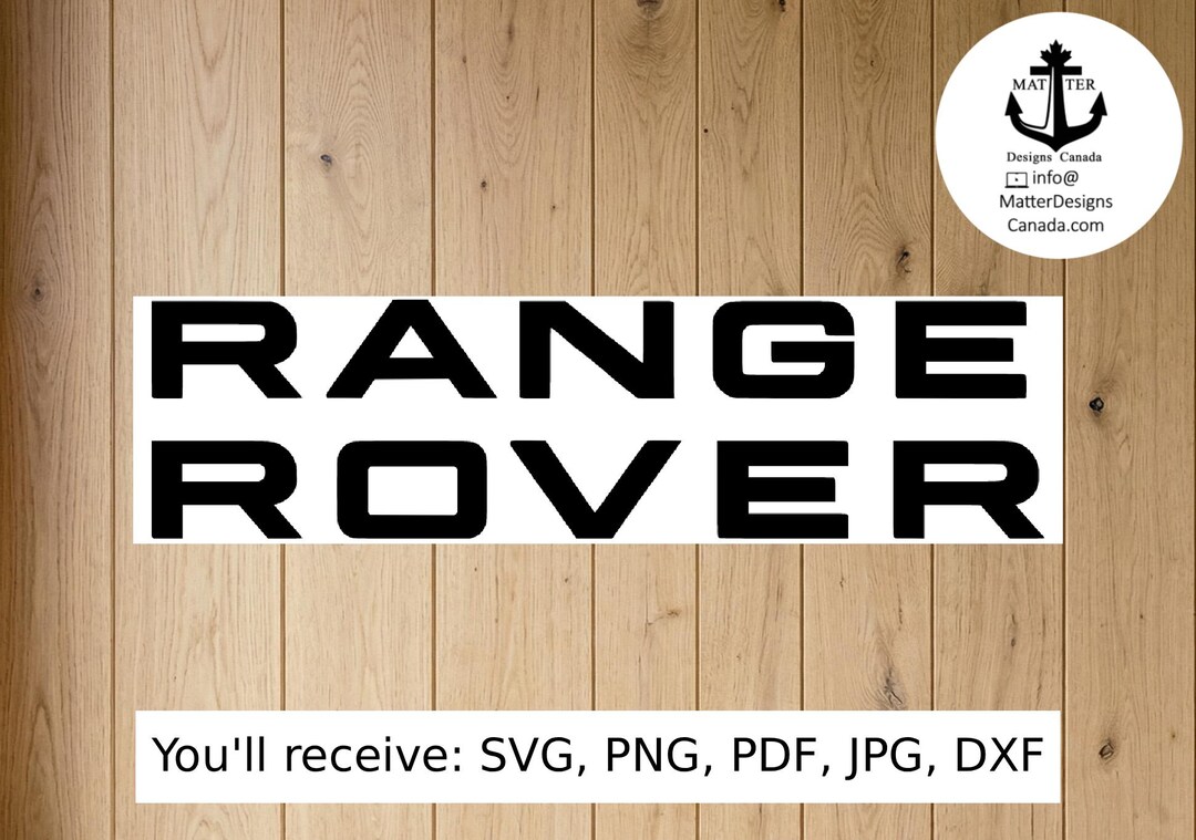 Range Rover Logo PNG PDF SVG | Numbers, Symbols, Cricut Files (digital ...