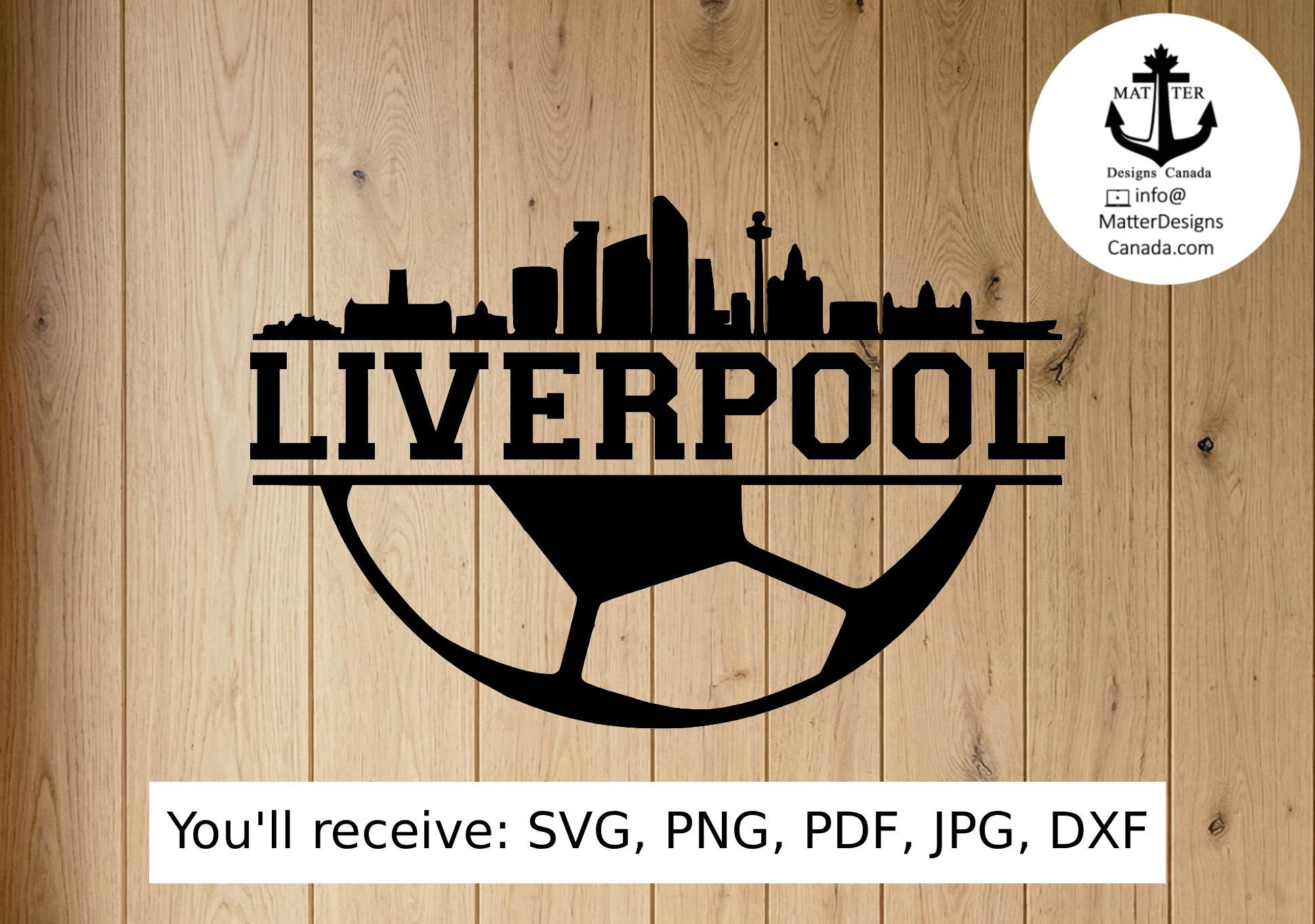Liverpool Vector Files Liverpool FC Skyline Digital Art | SVG, PNG, Pdf, Jpg, Dxf | Silhouette ...